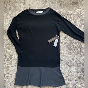 Brand new w/tags mini w/long sleeves knit dress, size large, Curio New York